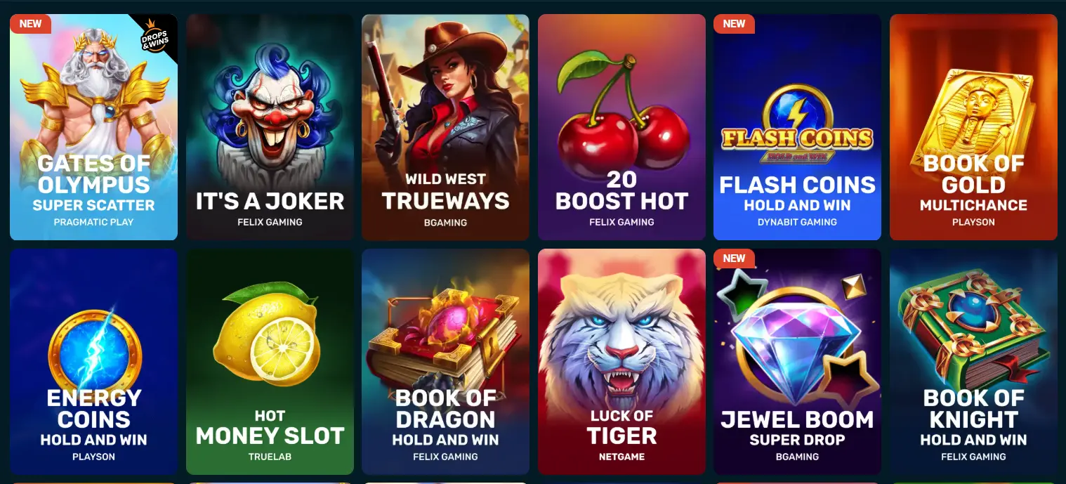 Bilucky Casino populära slots